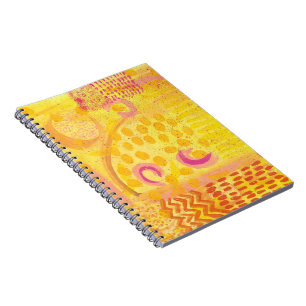 Carnet de notes de peinture abstraite de corail ja