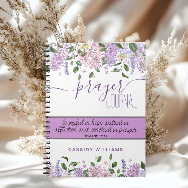 carnet de notes de prière aux fleurs de lavande (Créateur téléchargé)