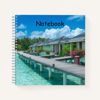 Carnet de notes élégant de la belle mer plage