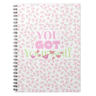 Carnet de notes en spirale de soins personnels mot