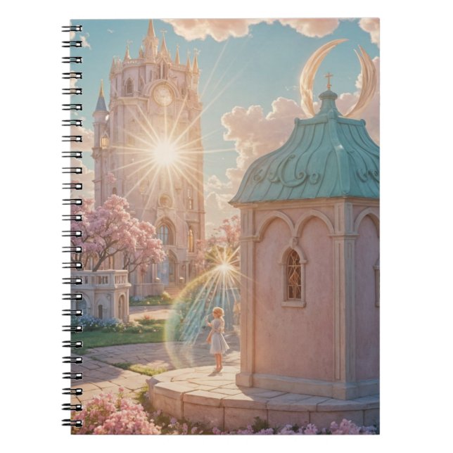 carnet de notes et planner d'art IA fantaisiste (Devant)