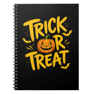 Carnet de notes Halloween Citrouille Trick Or Trea