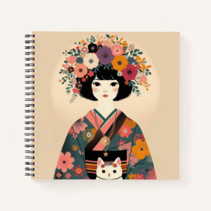 Carnet de notes “Jeune femme au kimono“