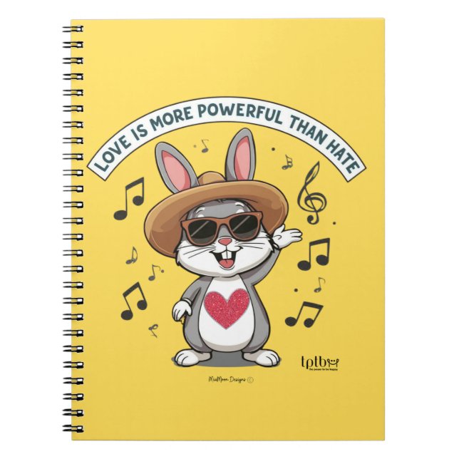 CARNET DE NOTES LAPIN D'AMOUR (Devant)