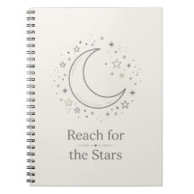 Carnet de notes Lune Atteindre les Étoiles
