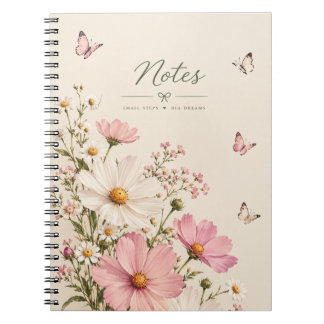Carnet de notes Papillon Floral Rose –