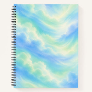 Carnet de notes Pastel Sky Aesthetic Nuages bleu