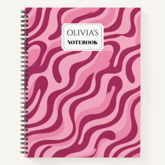 Carnet de notes personnalisé moderne abstrait en s
