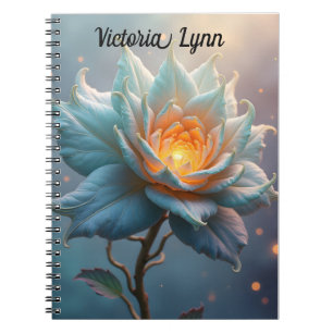 Carnet de notes personnalisé sur les fleurs éthéré