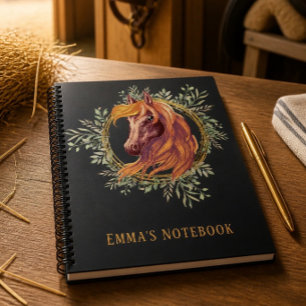 Carnet de notes personnalisé tête de cheval en spi