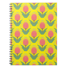 Carnet de notes photo en spirale aux tulipes joyeu