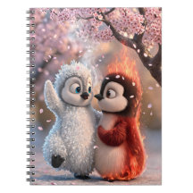 Carnet de notes Pingouin Fleur de Cerisier Ambre &