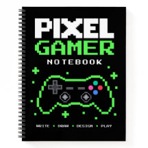 Carnet de notes pour joueur d'art pixelisé – Écrir