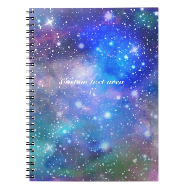 Carnet de notes sur papier journal de l'espace de  (Devant)
