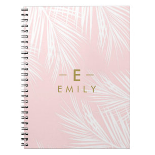 Carnet de notes Tropical Rose Personnalisable Prénom