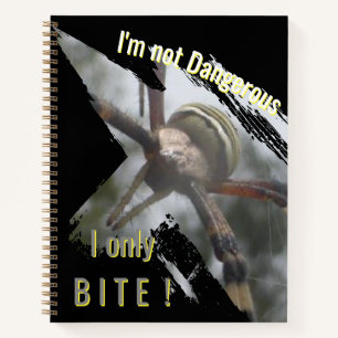 Carnet de notes Wasp Spider de près avec texte per