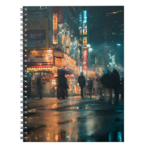 Carnet de nuit Blured Neon Rain