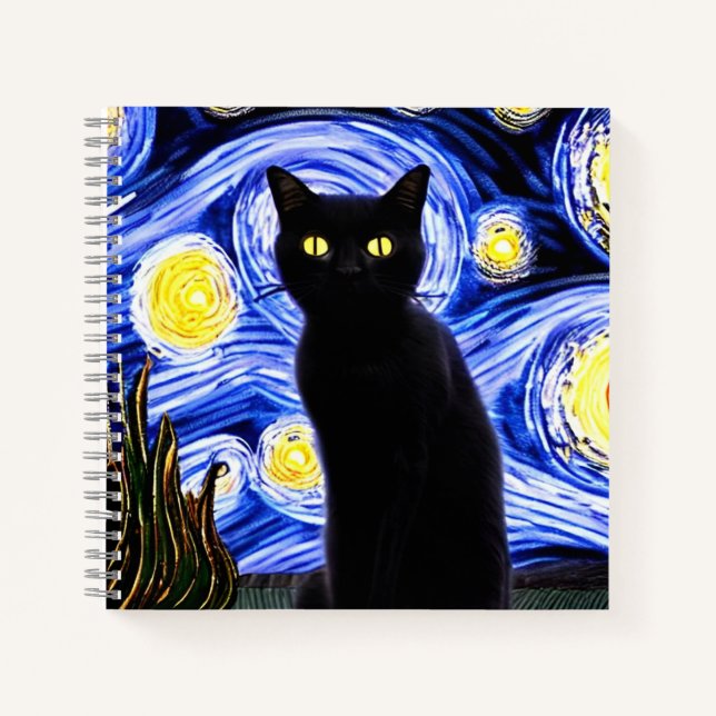 Carnet de nuit Starry Cat (Devant)