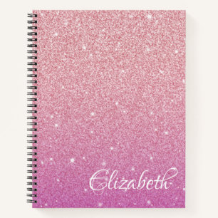 Carnet de Parties scintillant Pink Ombre personnal