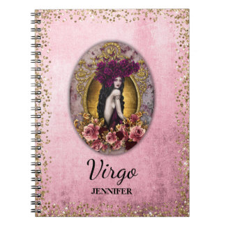 Carnet de Parties scintillant Vintage Virgo Rose o
