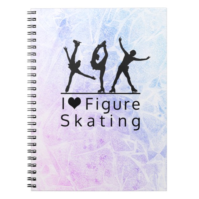 Carnet de patinage artistique - rose à bleu (Devant)