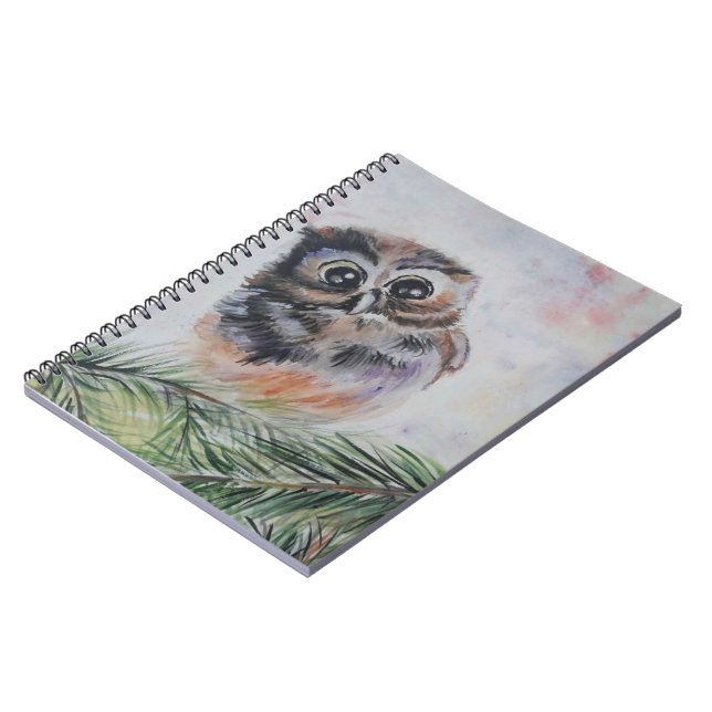 Carnet de peinture à l'aquarelle Little Owl (Côté gauche)