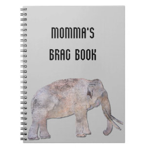 Carnet de photo d'éléphant de livre du Brag de