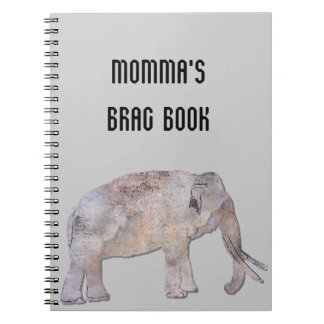 Carnet de photo d'éléphant de livre du Brag de