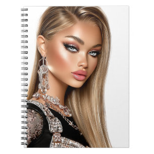 Carnet de photos spirale Glam Girl à maillage doré