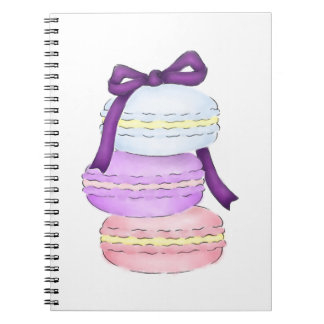 Carnet de pile de Macaron d'aquarelle