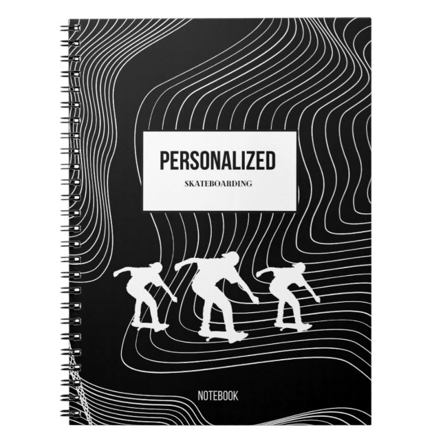 Carnet de planche à roulettes personnalisé (Devant)