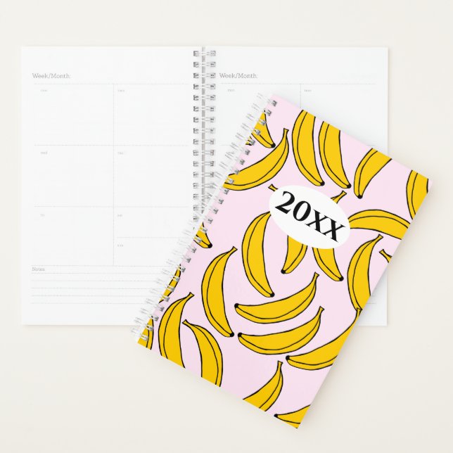 Carnet de planificateur de bananes mignonnes (Devant avec enveloppe)