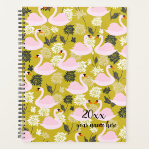 Carnet de planificateur de cygne personnalisé