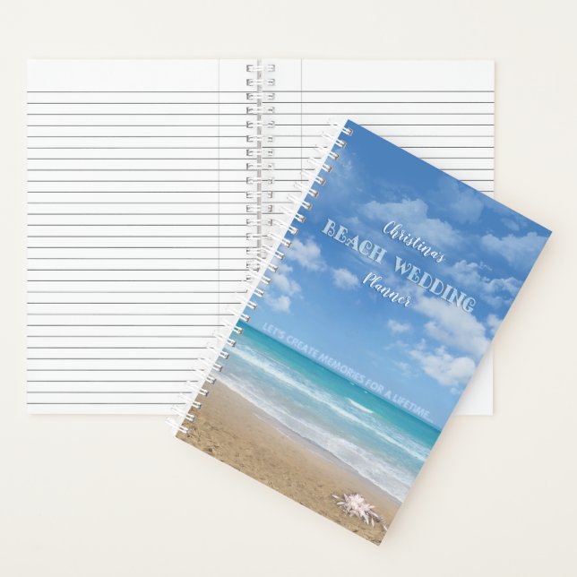 Carnet de planificateur de mariage de plage avec v (À l'intérieur)