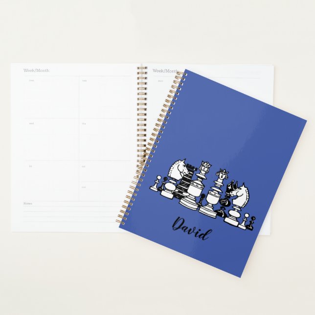 Carnet de planificateur personnalisé à thème d'éch (Devant avec enveloppe)