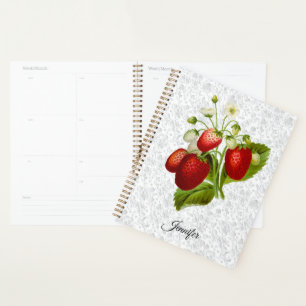 Carnet de planificateur Spiral Personnalisé fraise