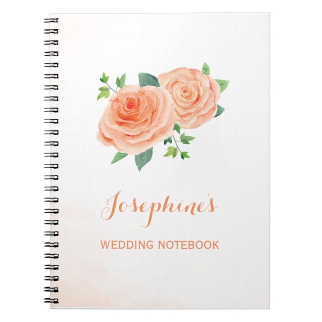 Carnet de planification du Mariage Rose Peach (Devant)