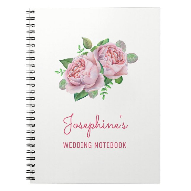 Carnet de planification Mariage rose (Devant)