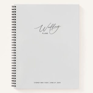 Carnet de Plans de Mariage Gris Clair