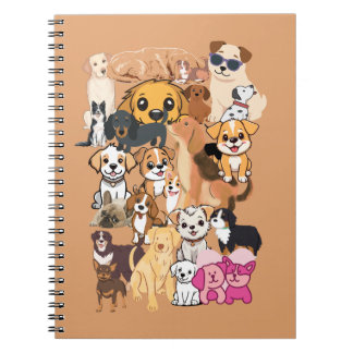 Carnet de portrait de famille de chiens drôles