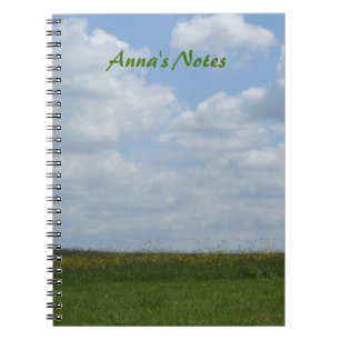 Carnet de prairie d'été personnalisé