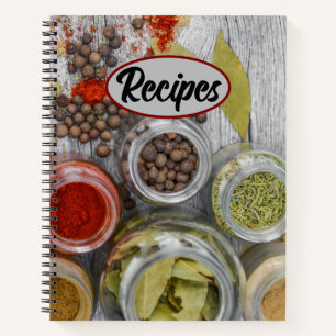 Carnet de recette avec assaisonnement