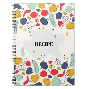 Carnet de recette mignonne tiré à la main