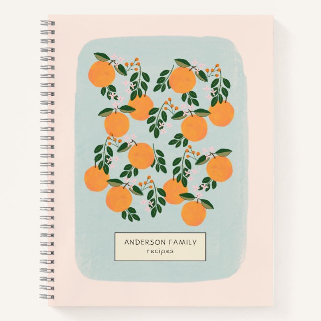 Carnet de recette personnalisé Orane Citrus (Devant)