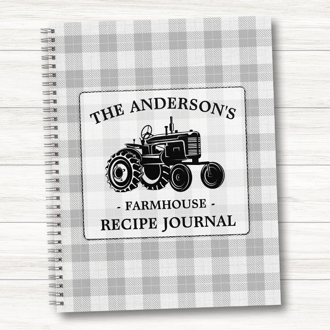 Carnet de recette Plaid de la ferme familiale (Several sizes and page styles to choose from.)