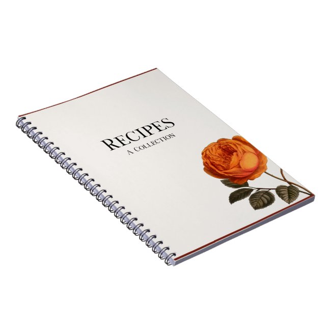 Carnet de recette Rose vintage (Côté Droit)