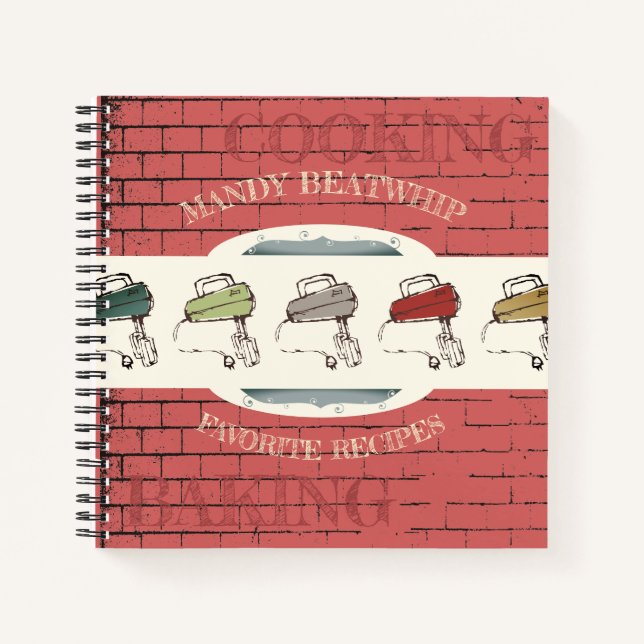 Carnet de recettes de livre de recettes de briques (Devant)