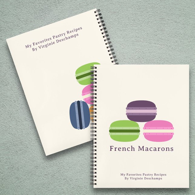 Carnet de recettes de Macarons français (French Macarons Recipes Notebook)