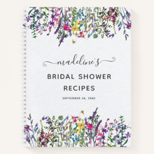 Carnet de recettes de mariage floral de fleurs sau
