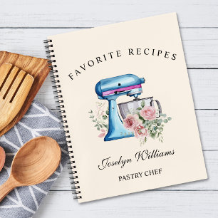 Carnet de recettes de mélange de socle turquoise d